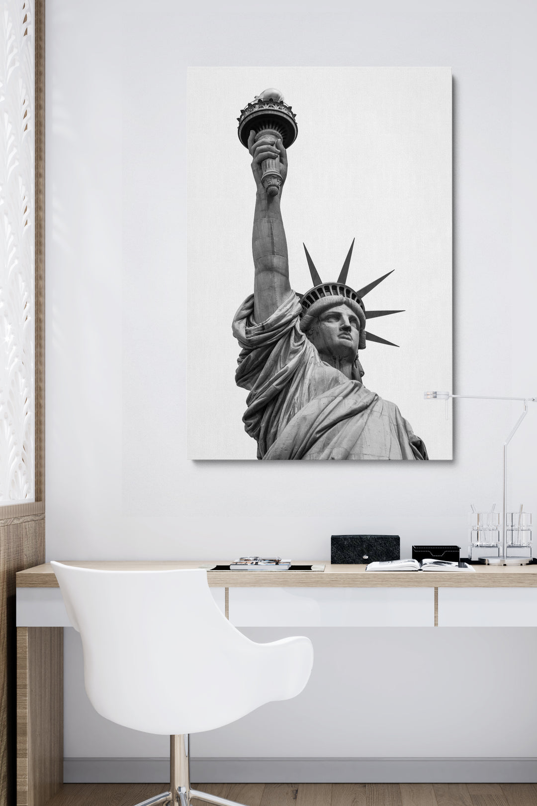 Grey Statue of Liberty