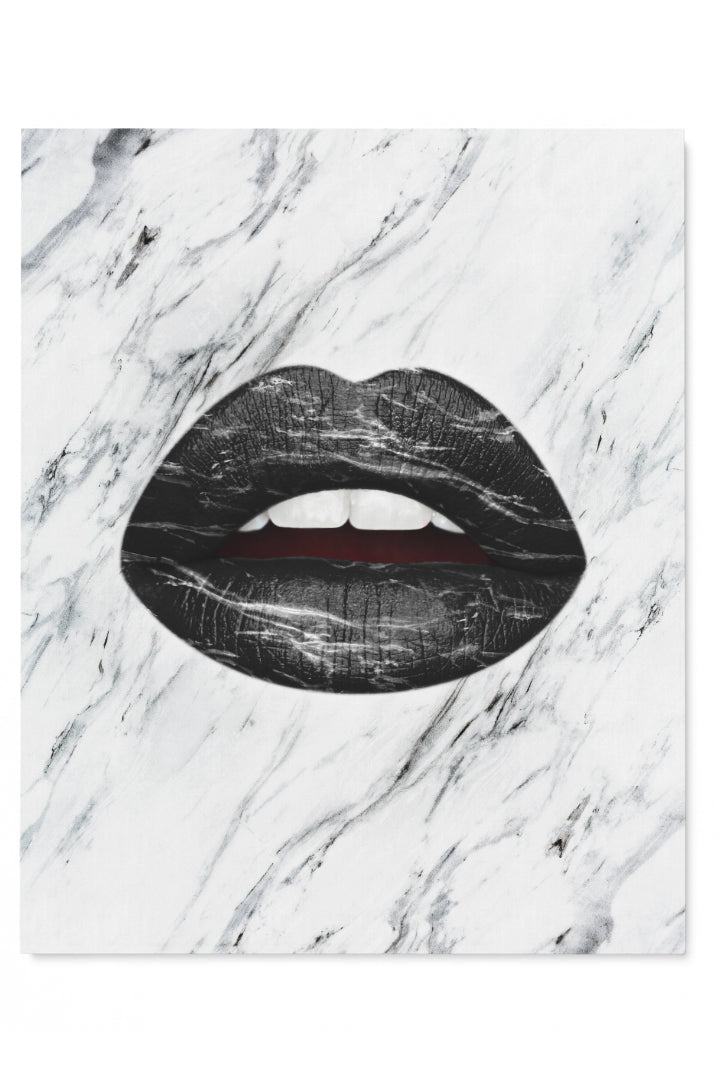 Black and White Marble Lips