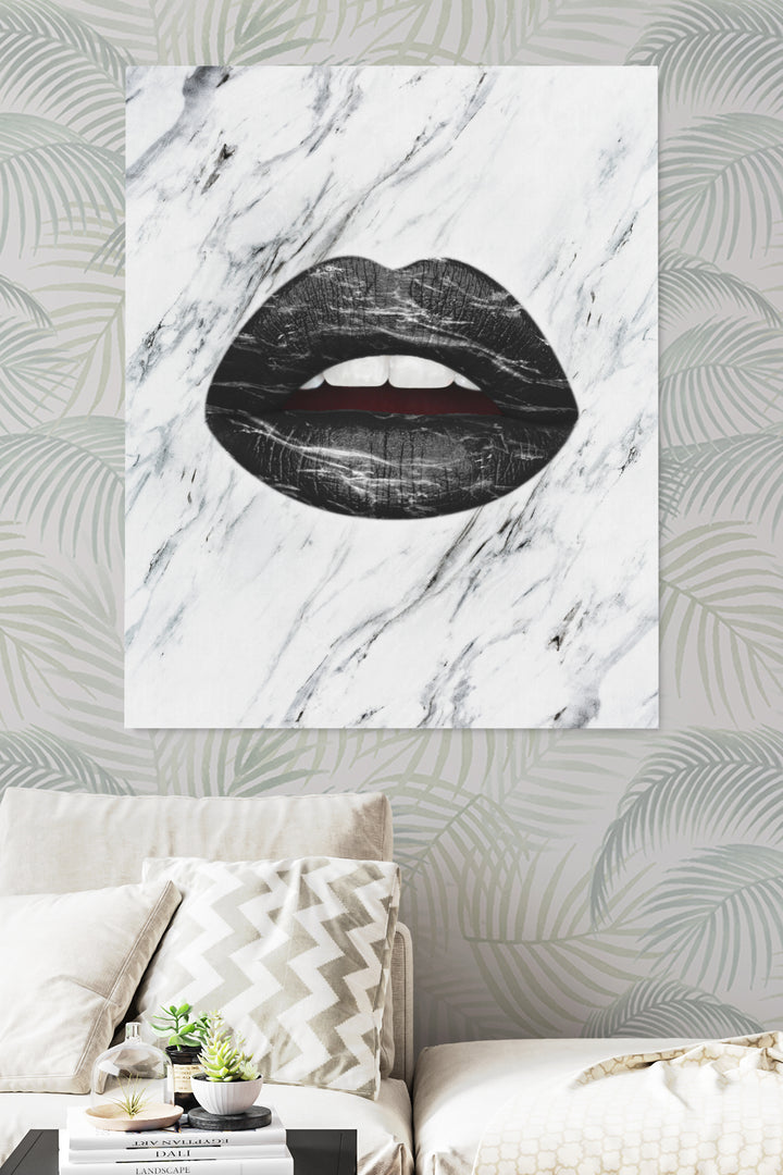 Black and White Marble Lips