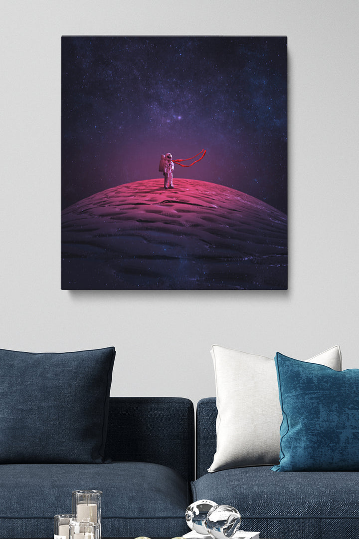 Rote Linie Astronaut