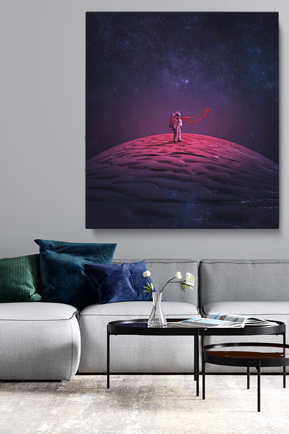 Rote Linie Astronaut