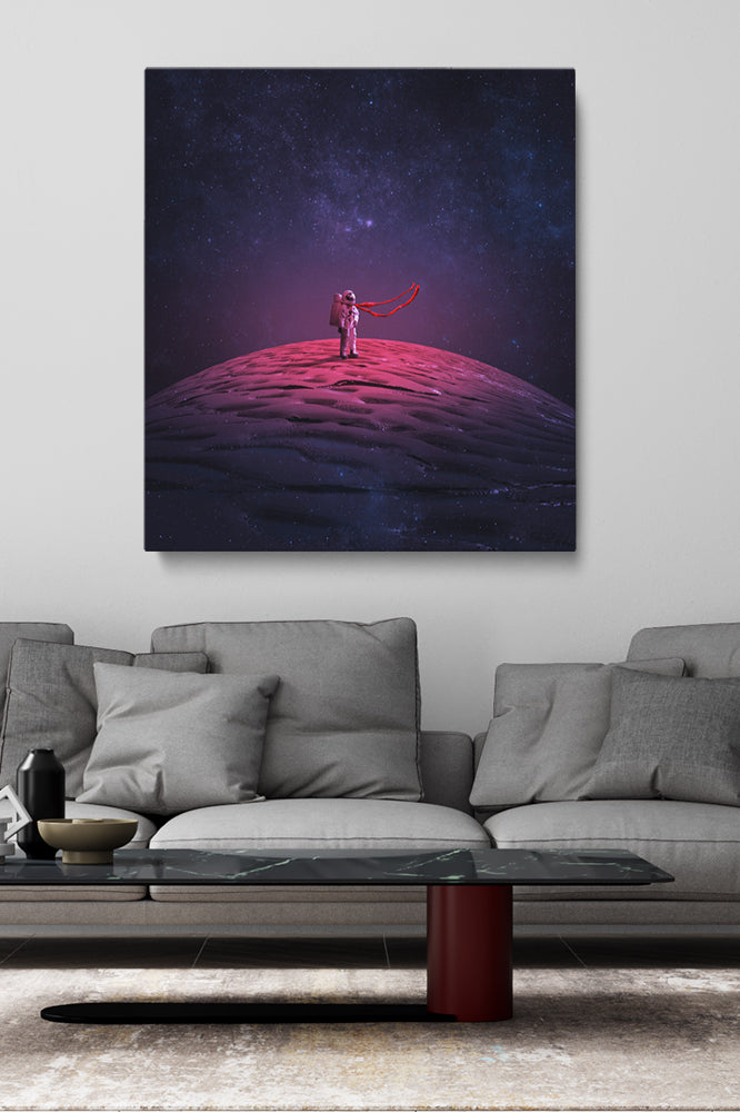 Rote Linie Astronaut