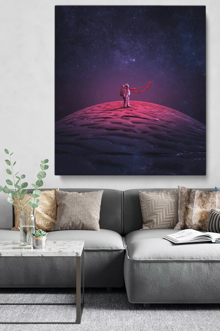 Rote Linie Astronaut