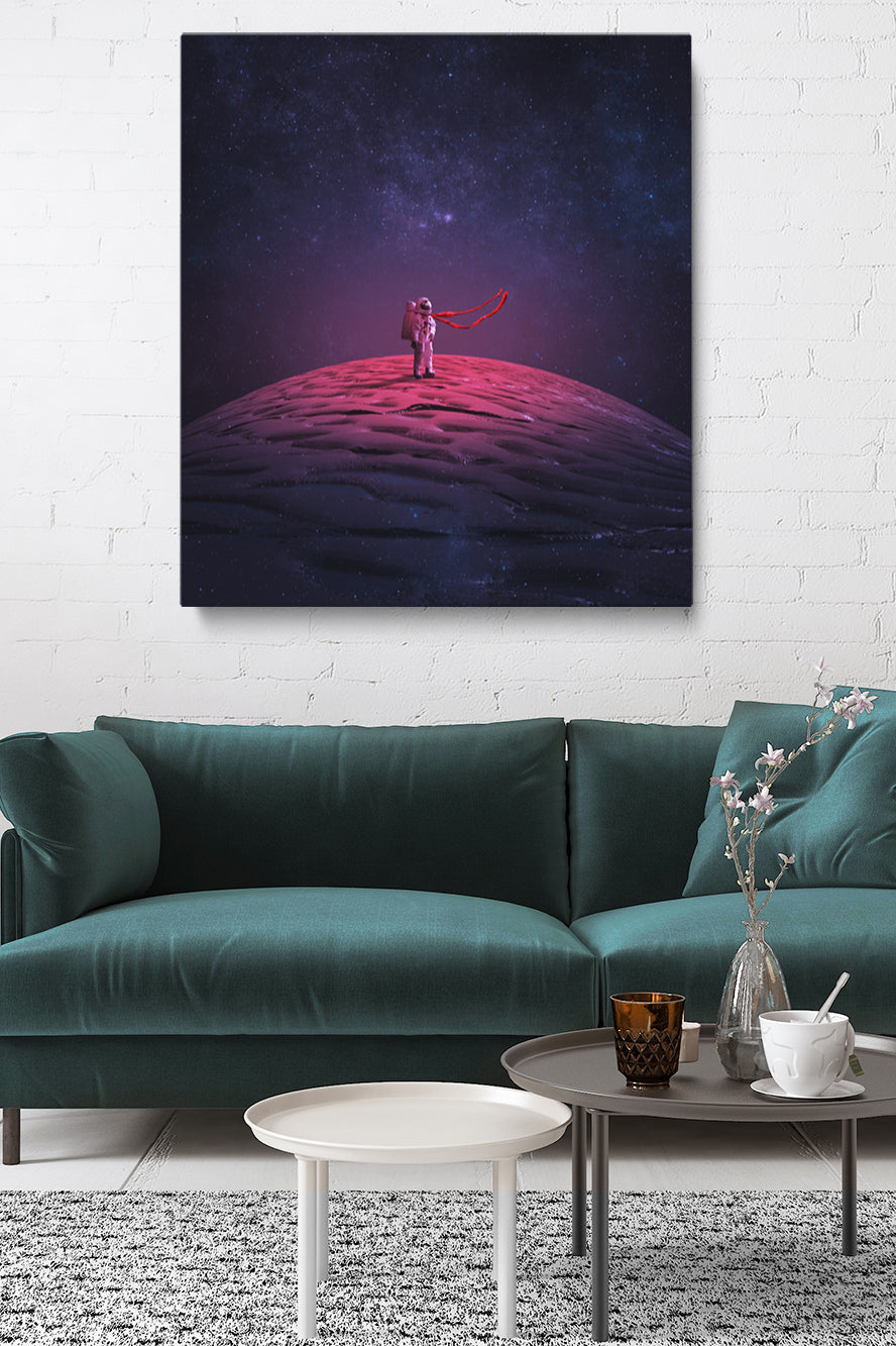 Rote Linie Astronaut