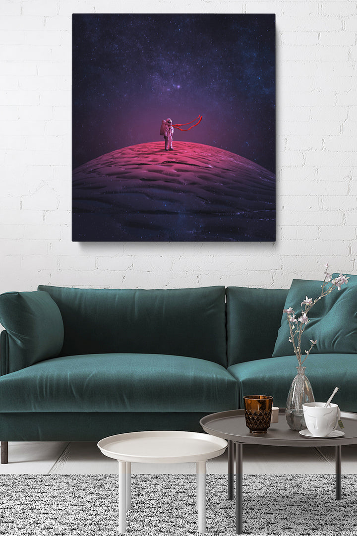 Rote Linie Astronaut