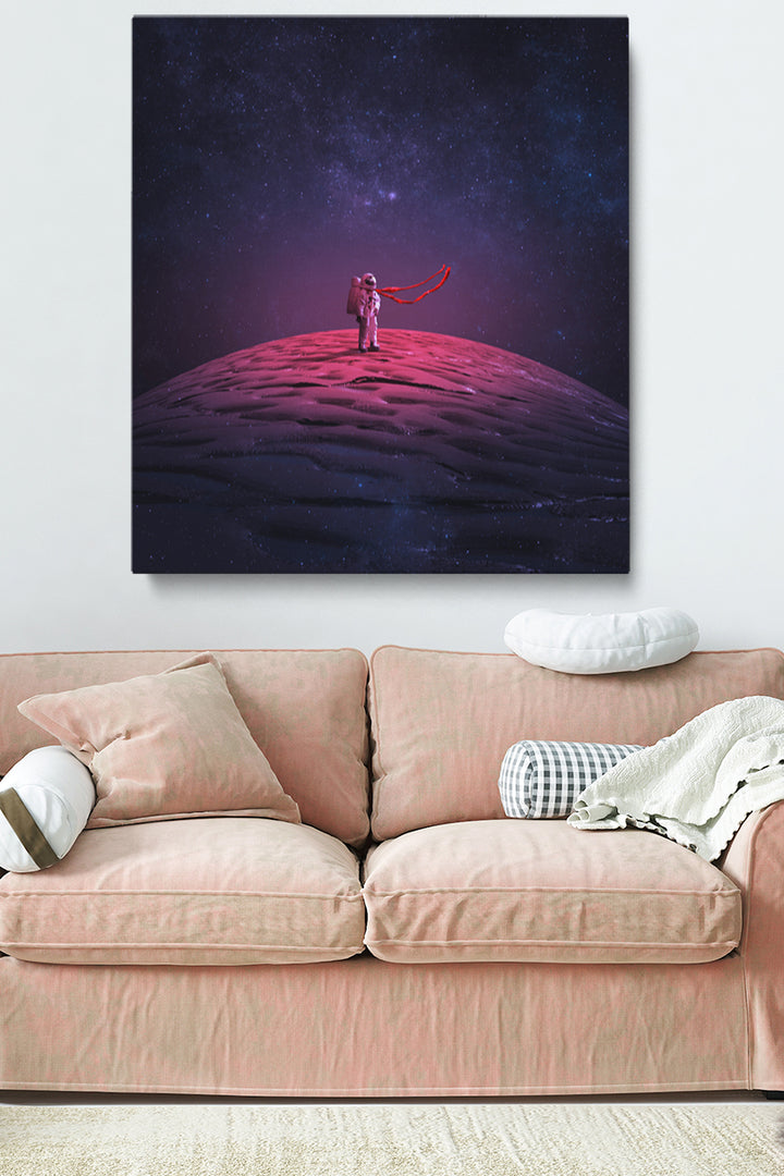 Rote Linie Astronaut