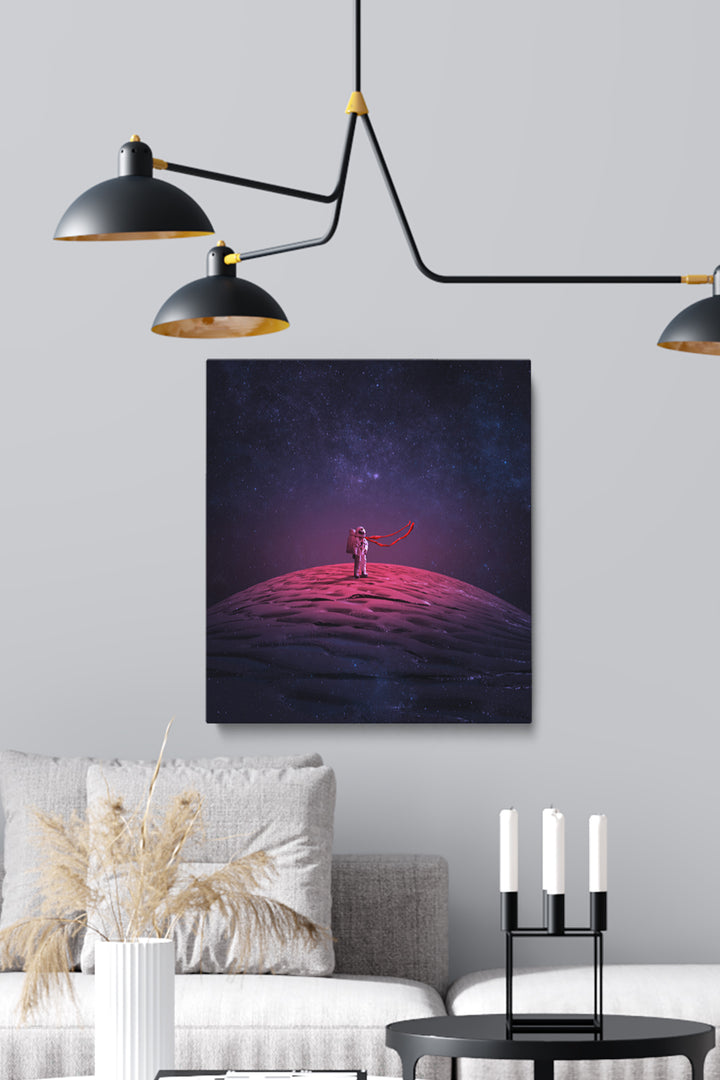 Rote Linie Astronaut