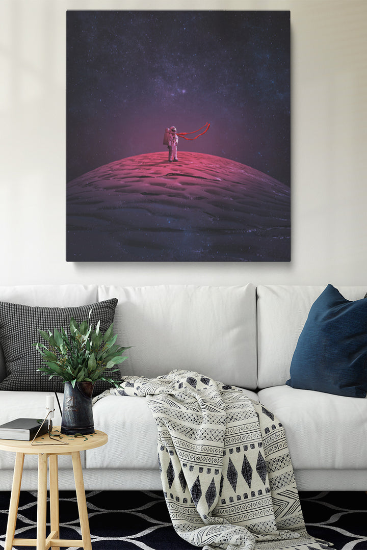 Rote Linie Astronaut