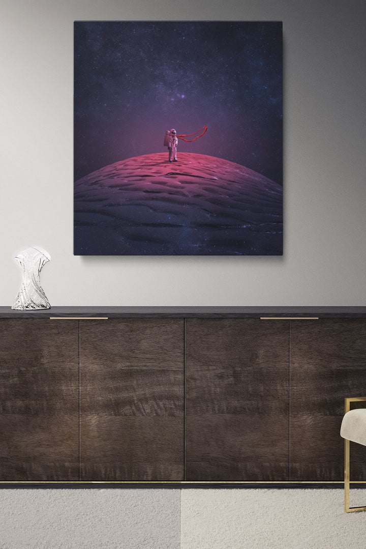 Rote Linie Astronaut
