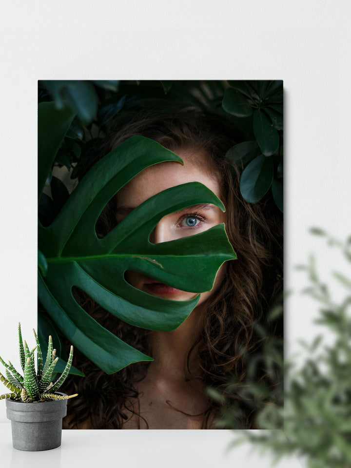 Woman Through Leaf