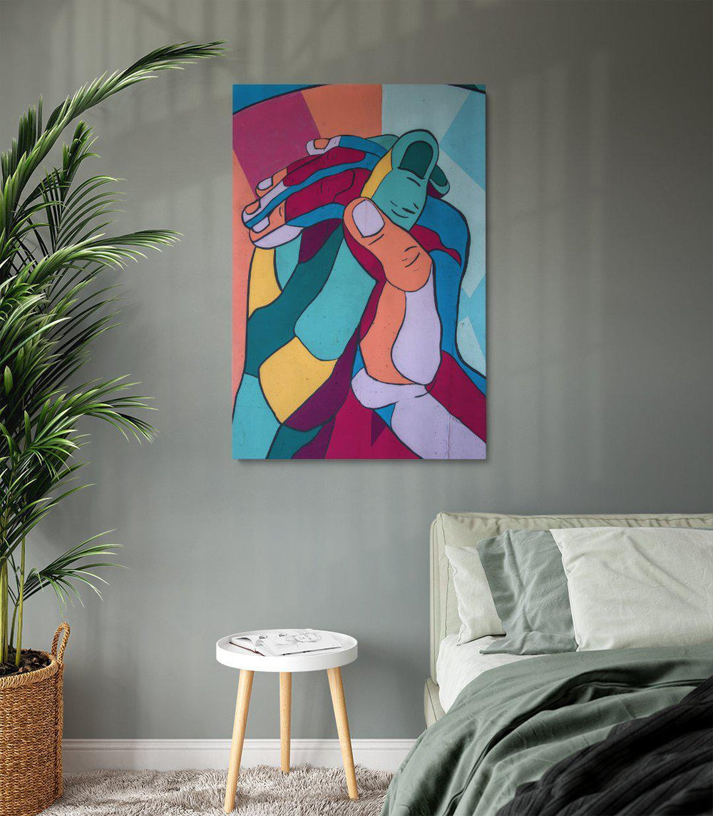 Holding Colorful Hands-Giclée-Fine-Art-Canvas-Print-canvartz.com