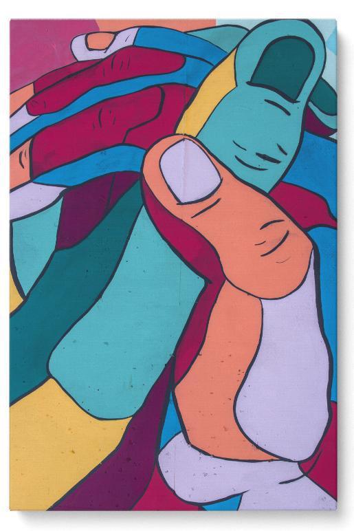 Holding Colorful Hands-Giclée-Fine-Art-Canvas-Print-canvartz.com