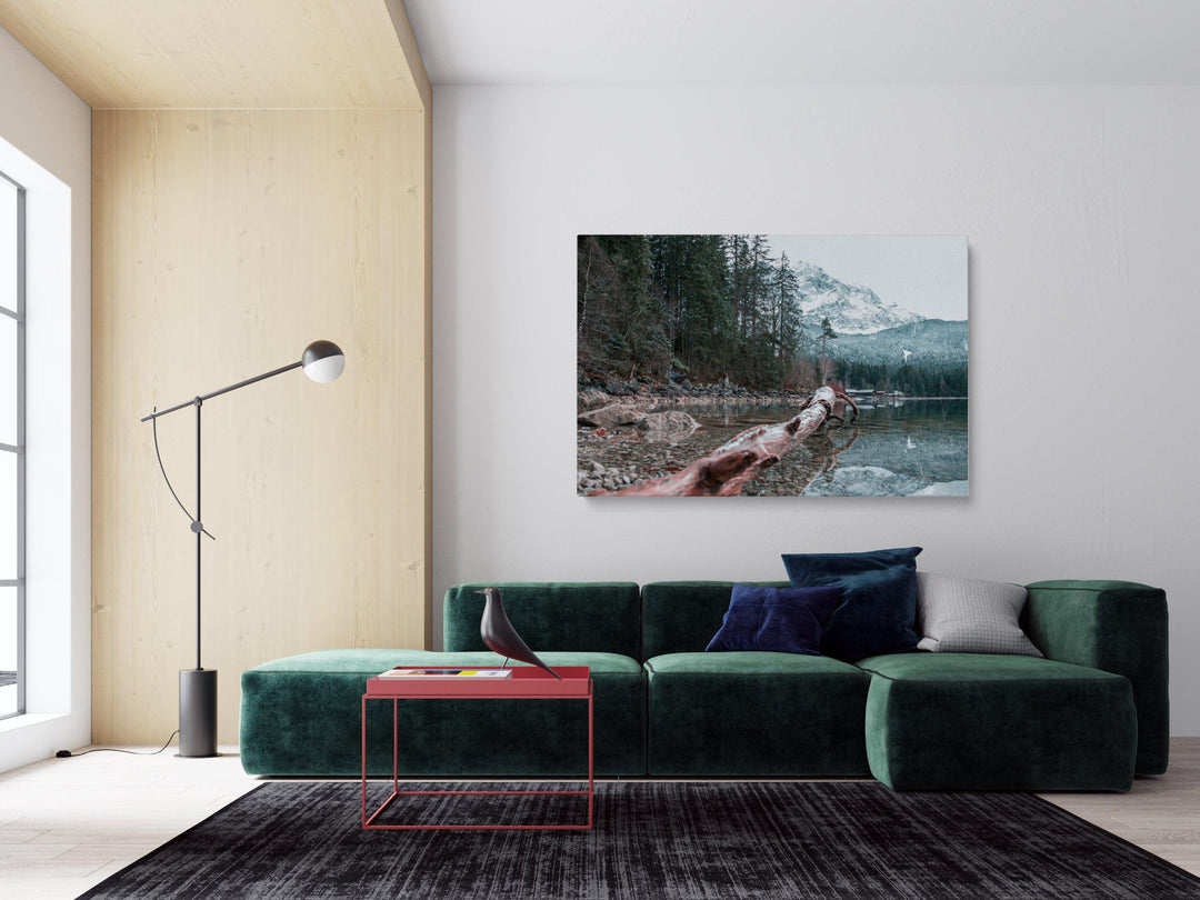 Mountain Snow Log-Giclée-Fine-Art-Canvas-Print-canvartz.com