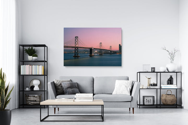 Pink Bridge Sunset-Giclée-Fine-Art-Canvas-Print-canvartz.com