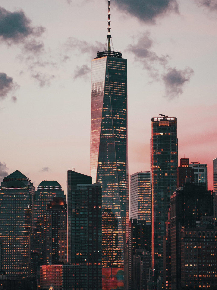 Pink Sky Skyscrapper-Giclée-Fine-Art-Canvas-Print-canvartz.com