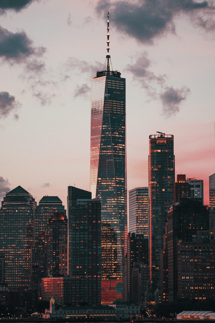Pink Sky Skyscrapper-Giclée-Fine-Art-Canvas-Print-canvartz.com